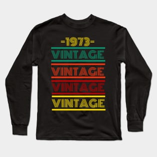 1973 Vintage Retro Colorful Long Sleeve T-Shirt